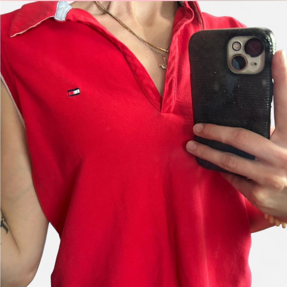 Tommy Hilfiger Red Muscle Tee for Women